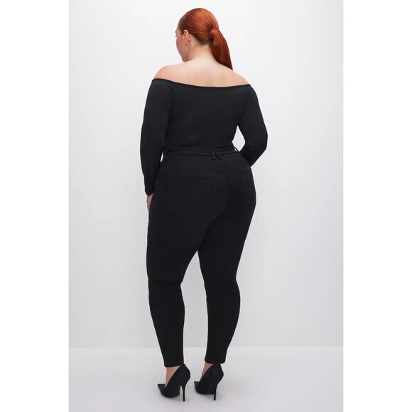 NWT Good American ALWAYS FITS GOOD LEGS SKINNY JEANS | BLACK165 - Picture 4 of 6